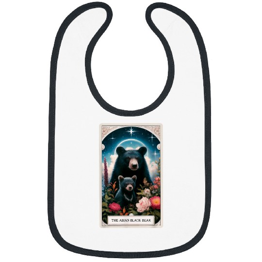 Bear Pet The Asian Black Bear Tarot Card Animal Wildlife Bibs