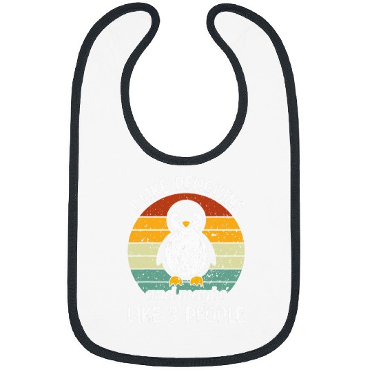Penguin Pet I Like Penguins And Maybe Like 3 People Retro Penguin Bibs