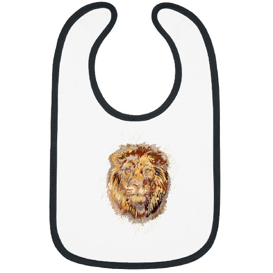 Lion Pet head with lion and lion graphic with cool lion head Bibs
