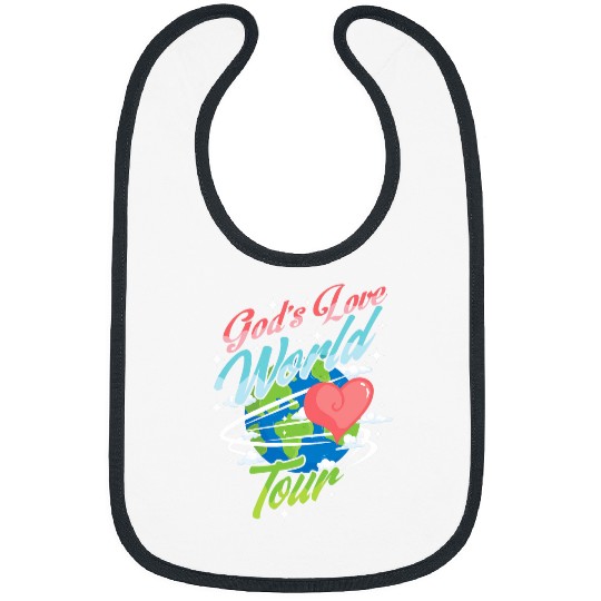 Gods Love World Tour Jesus Christian Faith Religious Gift Bibs
