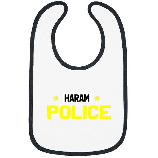 Police Job Haram Police Funny Muslim Islam Bibs