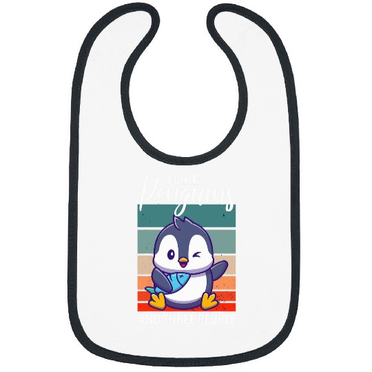 Penguin Pet I like penguins and three people apparel toddler penguin 1 Bibs
