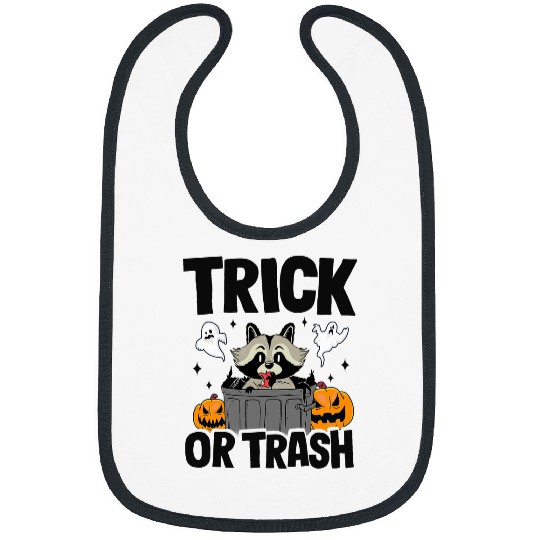 Raccoon Pet Trick Or Trash Racoon Raccoon Halloween 3 Bibs