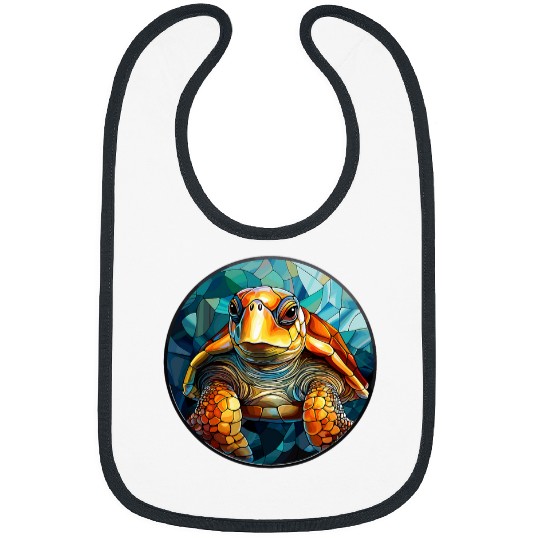 Turtle Pet Aesthetic Stained Glass Turtle Bibs