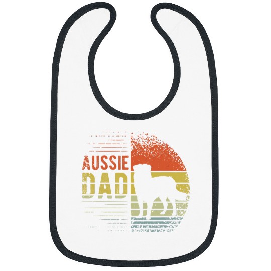 Aussie Dad Aussie Dog Men Dad Australian Shepherd Bibs