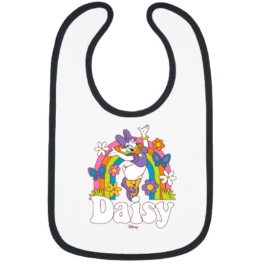 Duck Pet Daisy Duck Spring Rainbow Flowers Butterflies Bibs