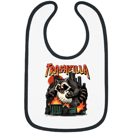 Raccoon Pet Trashzilla Kaiju Trash Panda Monster Japanese Bibs