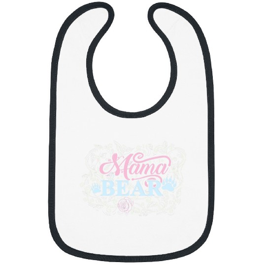 Bear Pet Mama Bear Drawn Art Gift For Mom Bibs