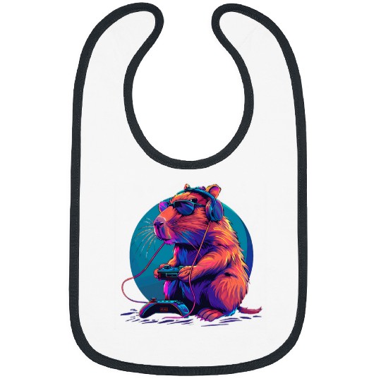 capybaras Pet Rodent Video Games Lover 2 Bibs