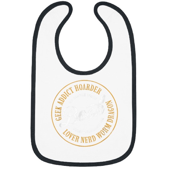Dragon Pet Book Dragon Worm Nerd Hoarder Geek Define Bibs