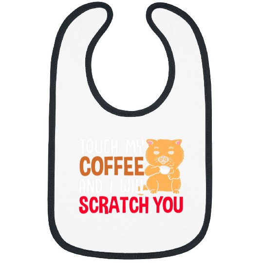 Coffee Fun Angry and Moody Cat Morning Coffee Bibs