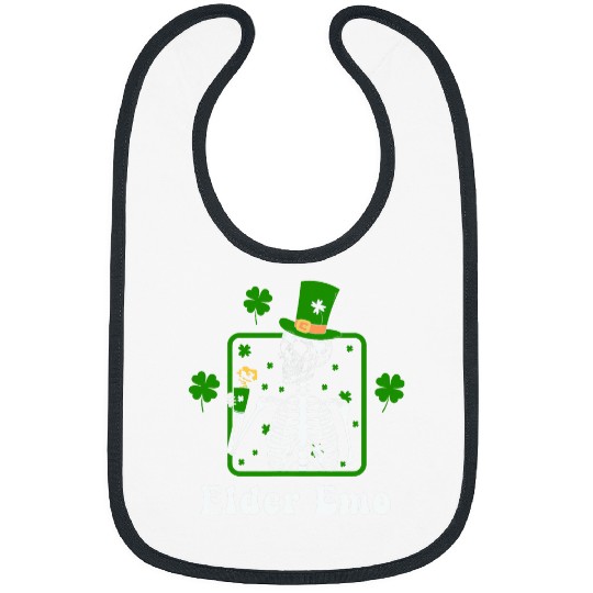 Coffee Fun Elder Emo St Patrick s Day Funny Skeletons Drinking Coffee Bibs