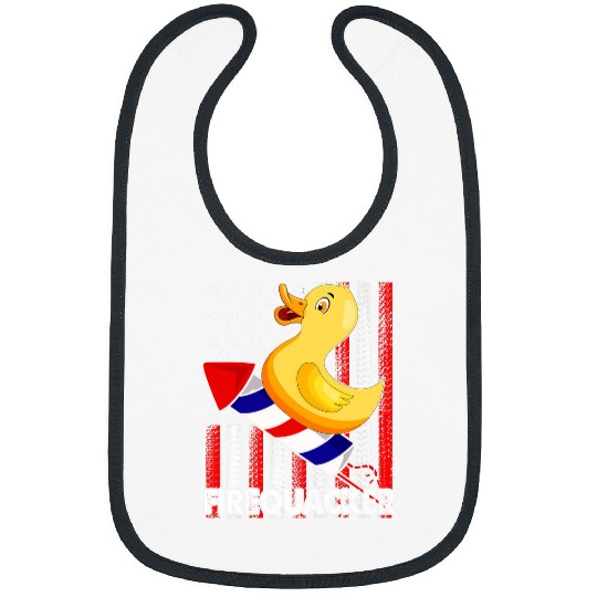 Duck Pet USA American Flag Duck 4th Of July Patriotic Firequacker Bibs