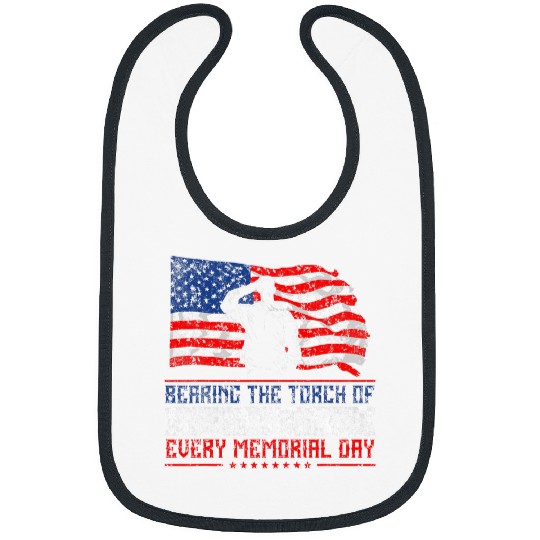 Bear Pet Bearing Torch Of Their Sacrifice Every Memorial Day 27 May Bibs