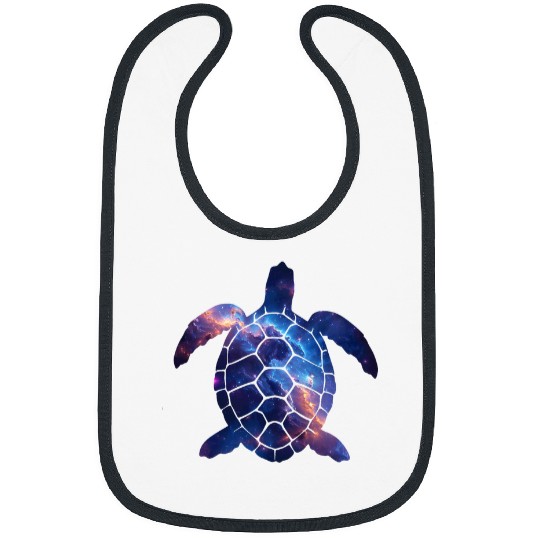 Turtle Pet Aesthetic Space Silhouette Stars Galaxy Sea Turtle 1 Bibs