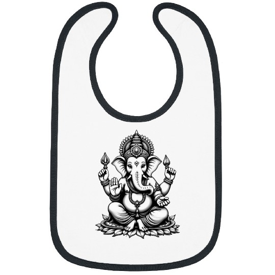 Elephant Pet Ganesh Hindu God Elephant Indian God Ganesha Bibs