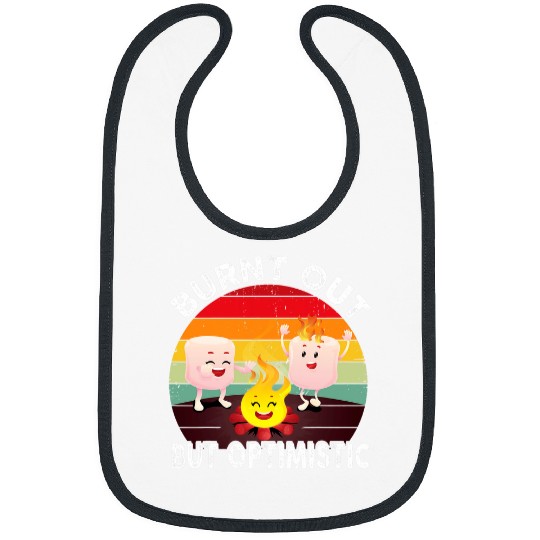 Burnt Out But Optimistic Retro vintages Sunset Camping Bibs