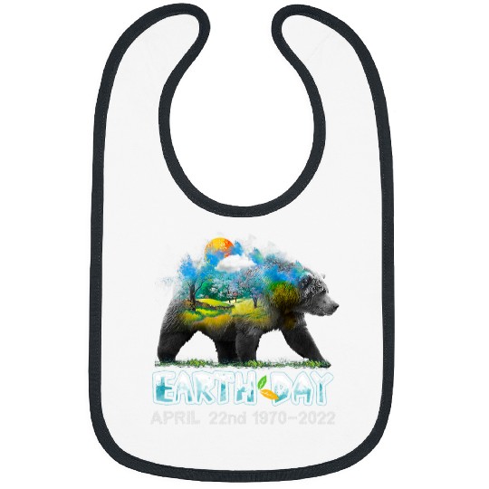Bear Pet Earth Day Anniversary Bear Double Exposure Animals Bibs