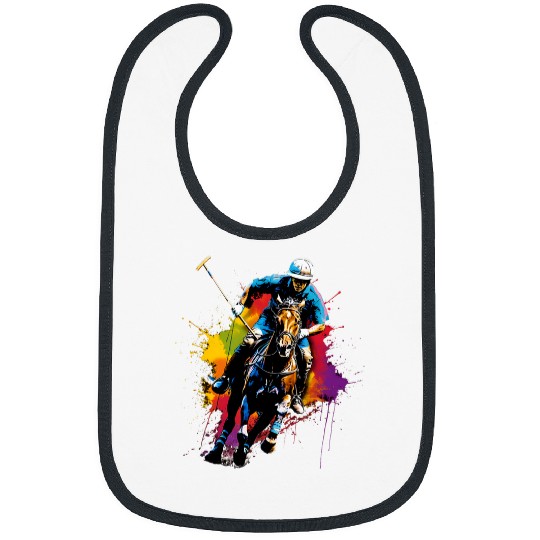 Colorful Polo player Boy on Mens Polo Equestrian Bibs