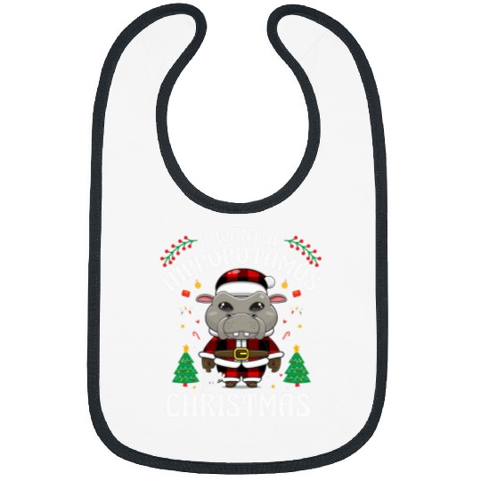 Hippo Pet I Want A Hippopotamus For Christmas Bibs