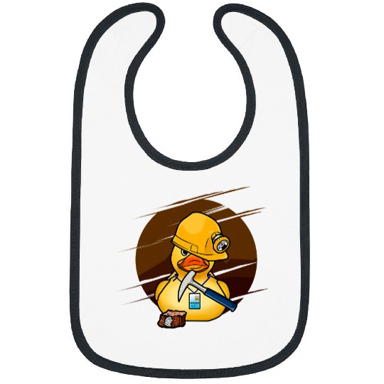Duck Pet Funny Geologist Rubber Duck Bibs