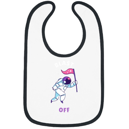 Blast Off Cool Retro Astronaut Designs Present Bibs