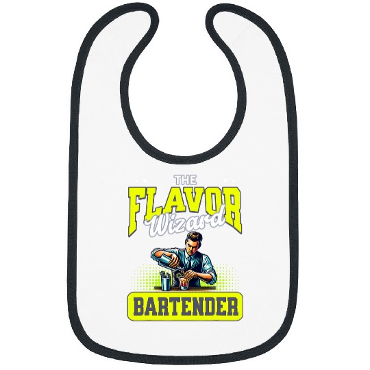 Flavor Wizard Bartender Funny Bartending Saying 22 Bibs