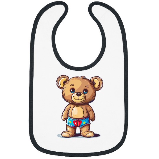 Bear Pet Teddy Bear with swimming trunks for Pool Weather Lovers Bibs