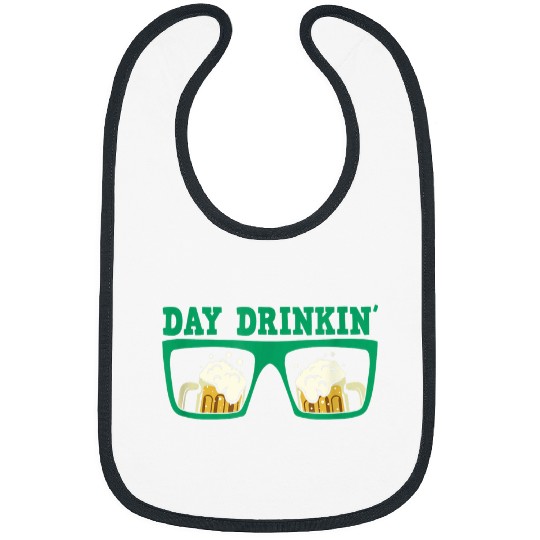 Beer Fun Day Drinking beer sunglasses funny Saint Patrick s Day Bibs