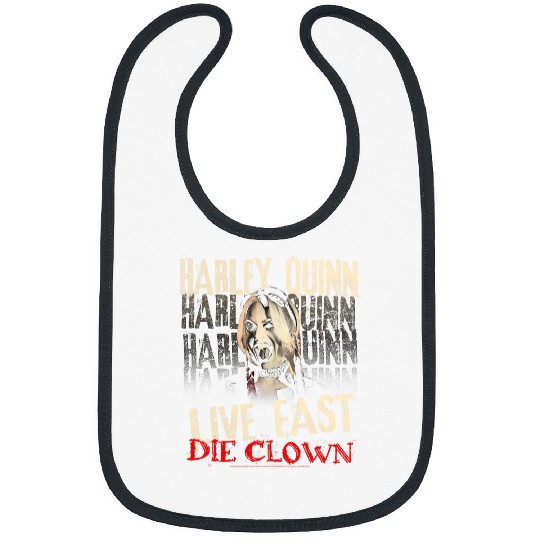 suicides Squad Harley Quinn Live Fast Die Clown Bibs