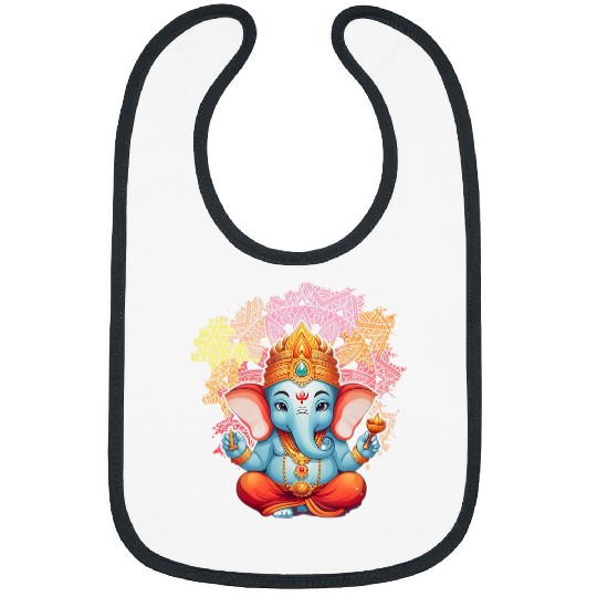 Elephant Pet Ganesh Symbol Yoga Hindu Elephant God Ganesha Puja 3 8 Bibs