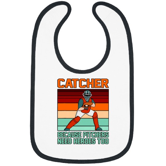 Baseball Catcher Pitcher Sports Player Lover Coachs Graphic Bibs