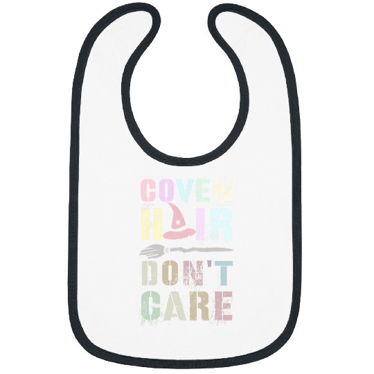 Funny COVEN HAIR DONT CARE 1692 Spooky Witch Sorcery Wizard Bibs