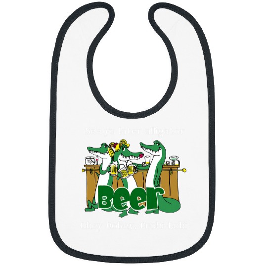 Beer Fun Beer Loki Alligator Croki Crocodile Bibs