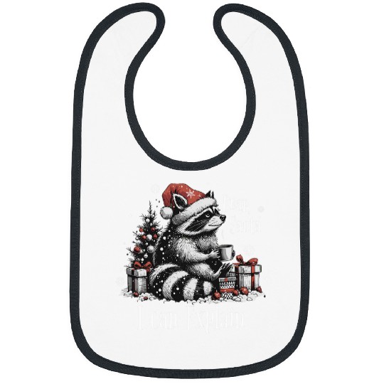 Raccoon Pet Dear Santa I Can Explain Raccoon Christmas Raccoon Santa Bibs