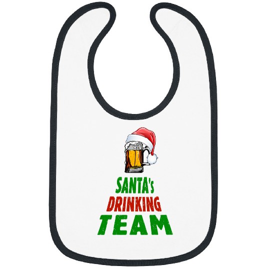 Beer Fun Beer Lover Funny Christmas Team Santa Vintage Bibs