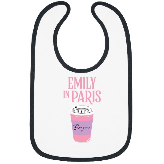 Coffee Fun Emily in Paris Coffee Cup Logo Bibs