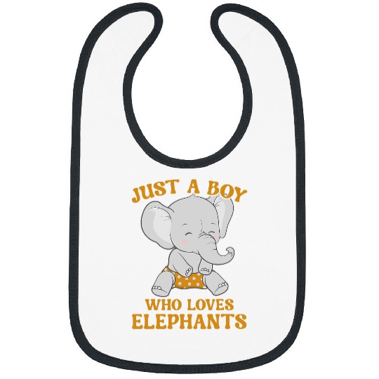 Elephant Pet Love Just A Boy Who Loves Elephants Bibs