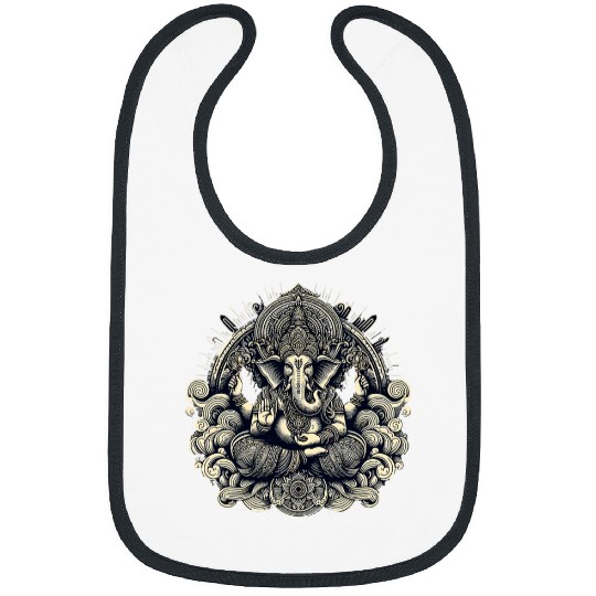 Elephant Pet Ganesh Symbol Yoga Hindu Elephant God Ganesha Puja 10 8 Bibs