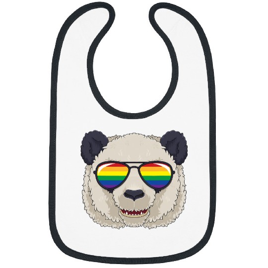 Panda Pet Gay Pride Rainbow Sunglasses LGBT Flag Bibs
