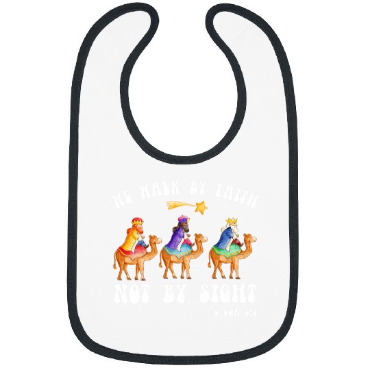 Christian Bible Christmas We Walk By Faith Not By Sight Bibs