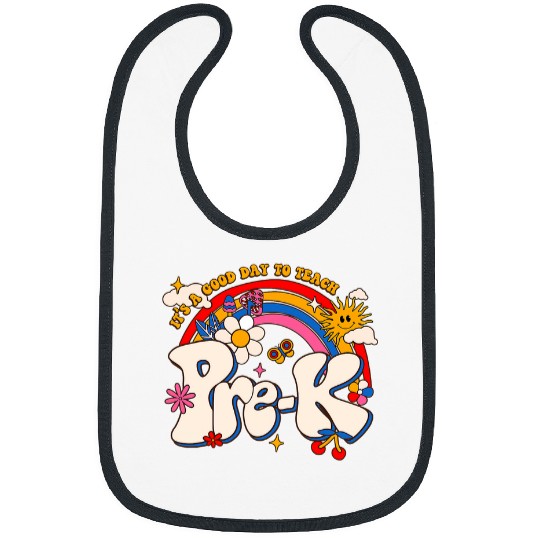 Its A Good Day To Teach Preschool Groovy Rainbow Teacher Bibs