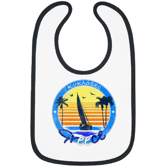 Greece Sailing Cyclades Mediterranean Sea Bibs