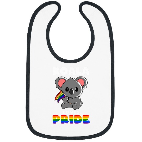 Koala Pet loves Pride Gay Pride Rainbow Koala Equality Ekoalaty Bibs