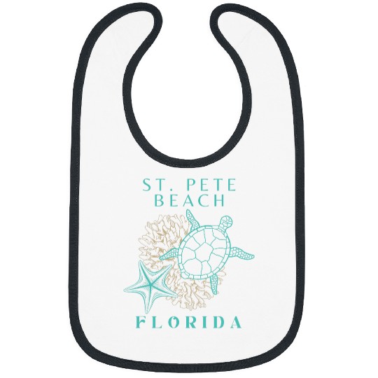 Turtle Pet Coral Starfish St Pete Beach Florida Bibs