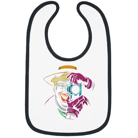 Photographer Job Joker and Trump Taking Photograph Parody Bibs