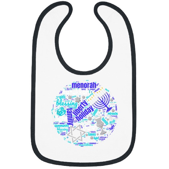 Hanukkah Menorah Jewish Chrismukkah Chanukah Bibs
