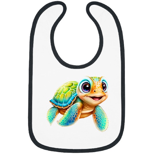 Turtle Pet Cute Baby Sea Turtle design Bibs