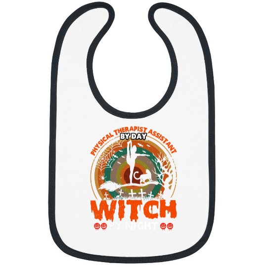 Physical Therapist Witch By Night Halloween Party Costume Bibs
