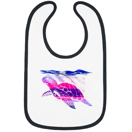 Turtle Pet Design Watercolor Cute Sea Turtles Graphic Animal Bibs